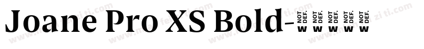 Joane Pro XS Bold字体转换
